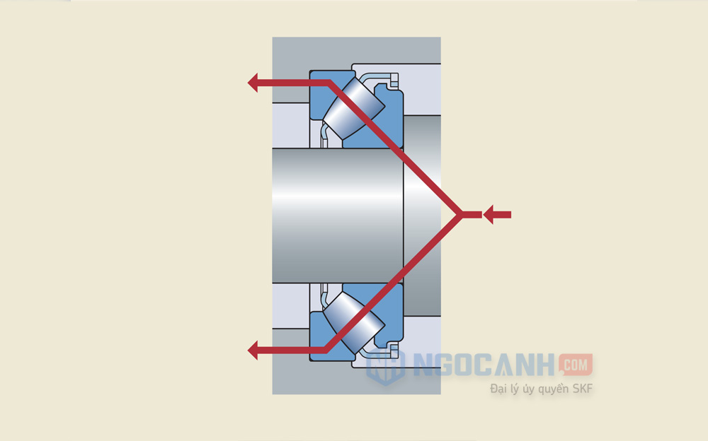 Thiết kế vòng bi tang trống chặn trục