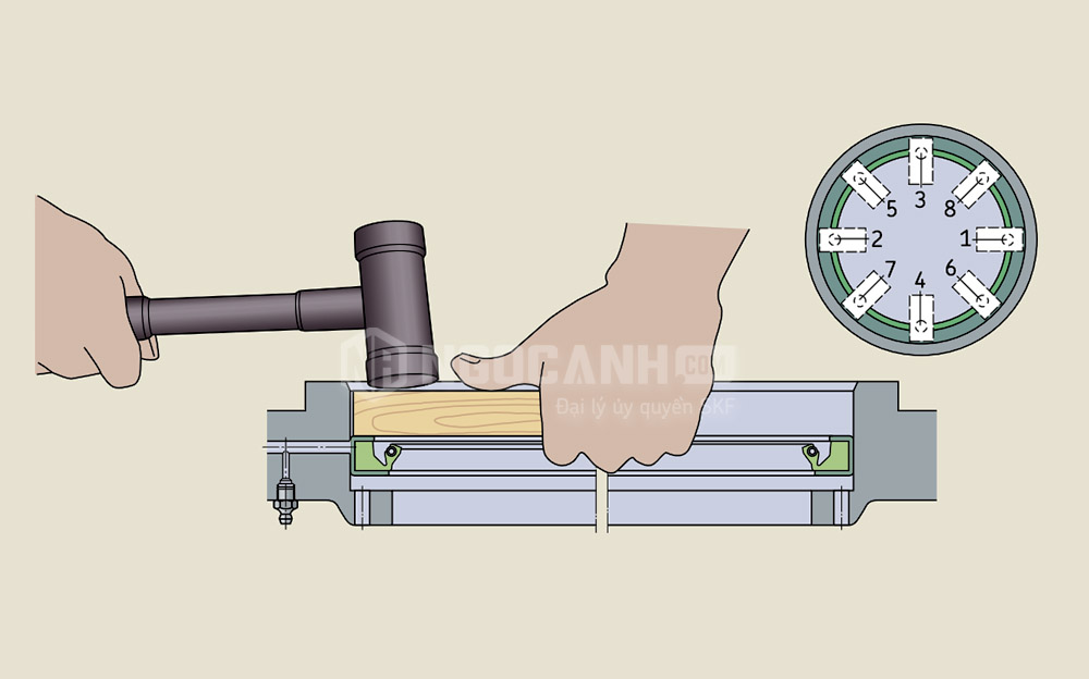 Lắp phớt chắn dầu có đường kính lớn