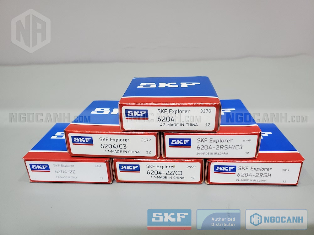 Vòng bi cầu rãnh sâu 6204 SKF chính hãng