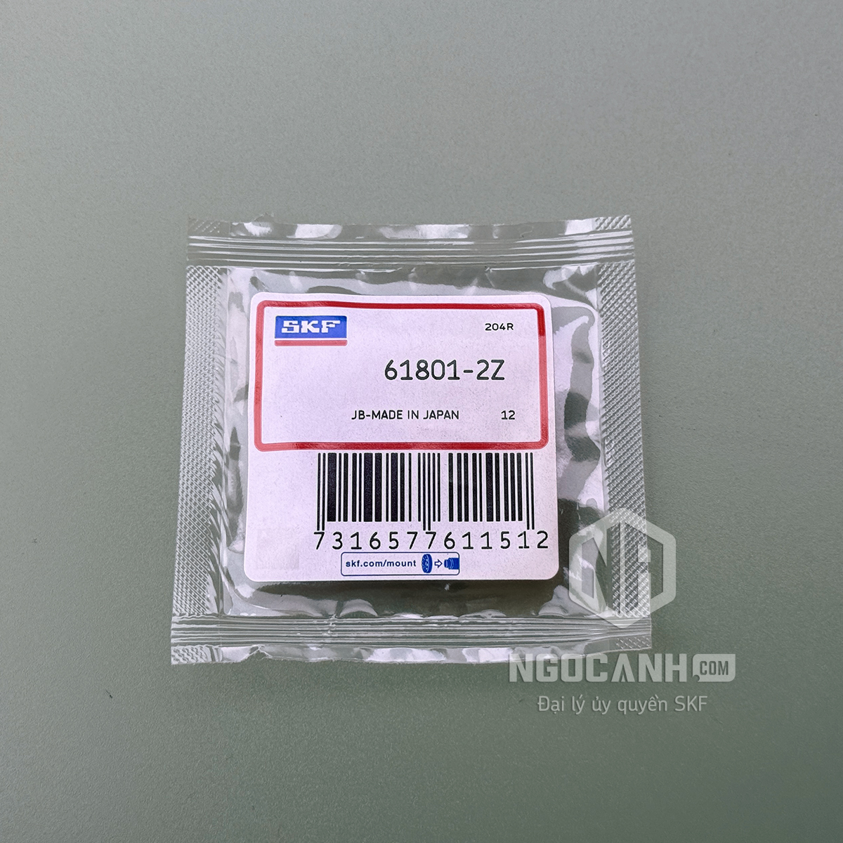 Vòng bi bạc đạn 61801-2Z của SKF tương đương với vòng bi của Nhật ký hiệu 6801ZZ (sử dụng 2 phớt bằng thép)