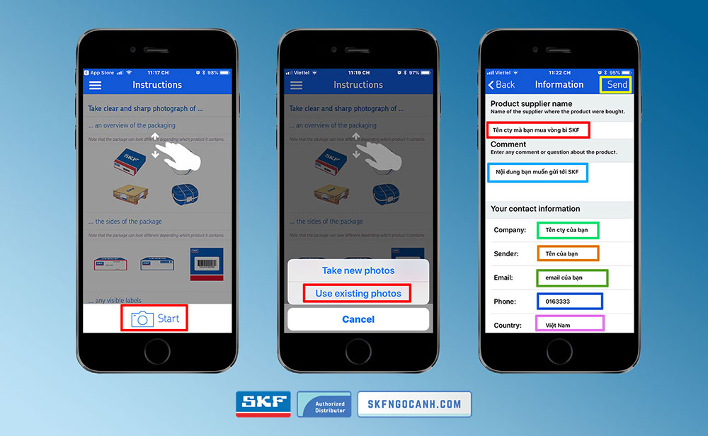 Kiểm tra Vòng bi SKF giả, ứng dụng SKF Authenticate