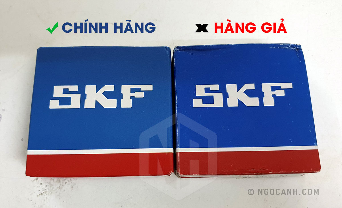 Sự khác nhau về màu sắc giữa vỏ hộp vòng bi skf chính hãng và vòng bi skf giả