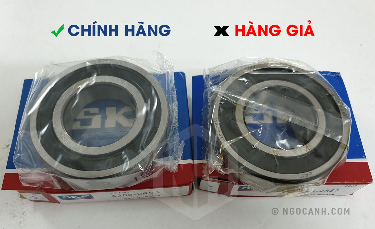 Túi nilong bảo quản vòng bi SKF bên trong vỏ hộp