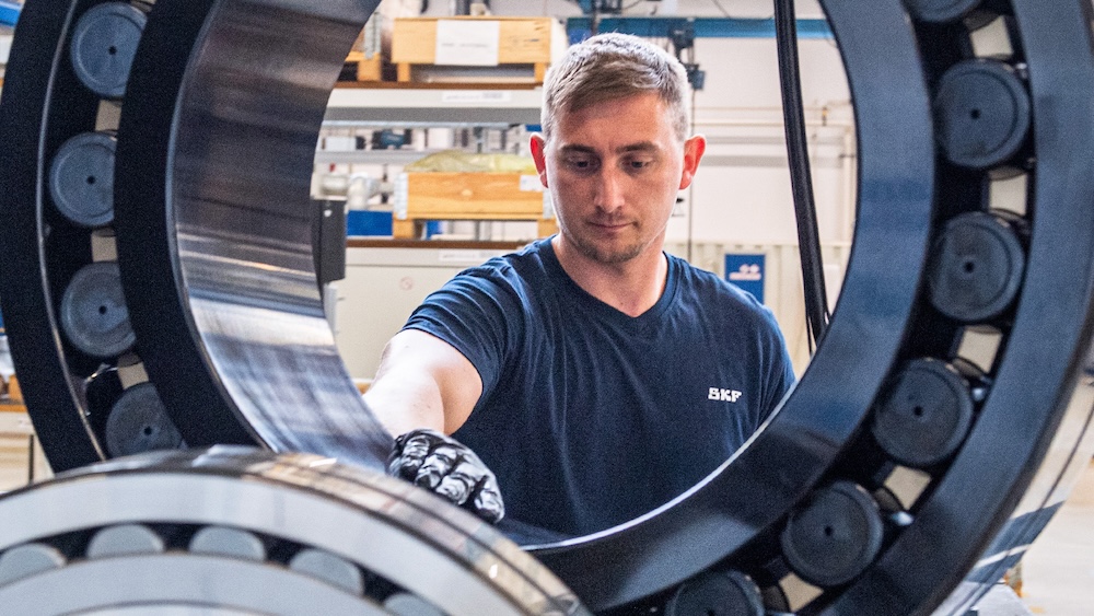 Vòng bi được tái sản xuất tại SKF ở Steyr, Áo.