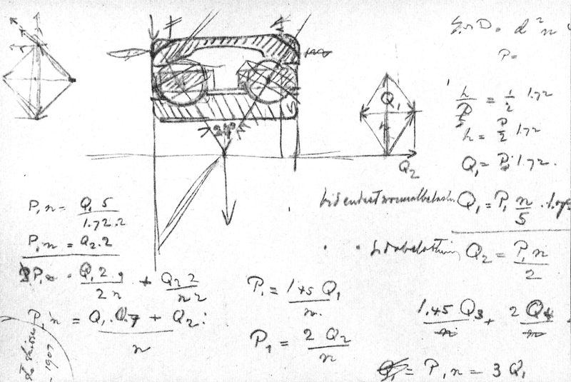 Bản phác thảo đầu tiên của Sven Wingquist kể từ năm 1907