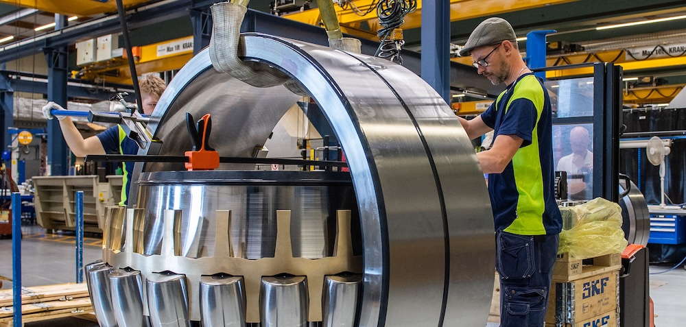 vòng bi tang trống SKF đường kính ngoài lên tới 2,5 mét