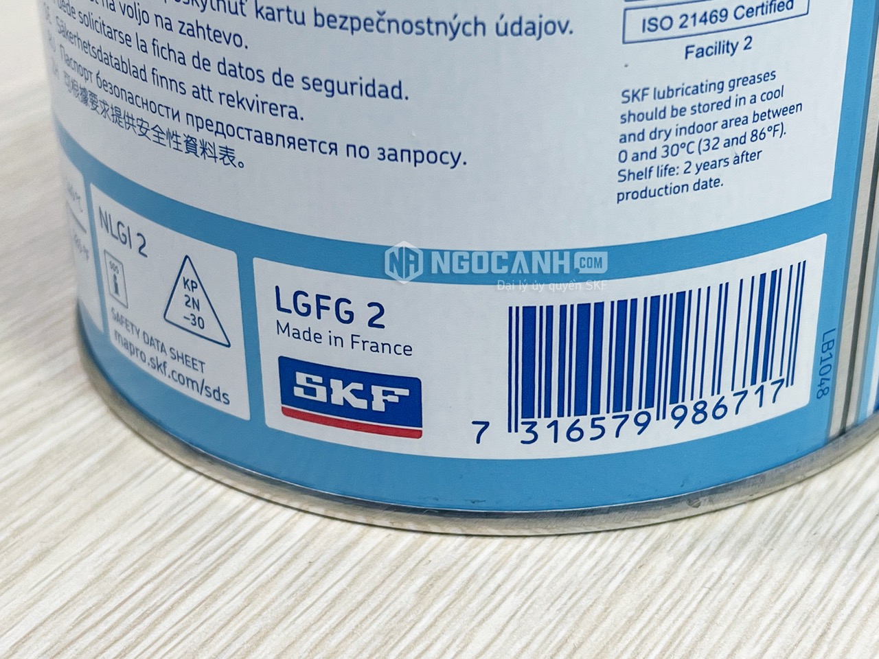 SKF LGFG 2 có xuất xứ tại Thụy Điển (Sweden). Phân phối bởi SKF Ngọc Anh.