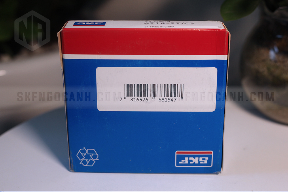 Mặt dưới vỏ hộp Vòng bi 6214-2Z/C3 SKF chính hãng
