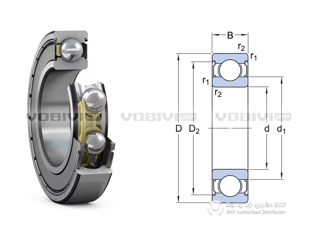 Vòng bi E2.6003-2Z/C3 chính hãng SKF