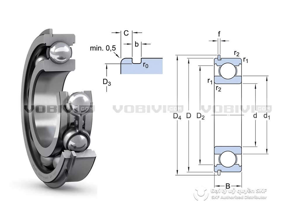 Vòng bi SKF 6313 NR