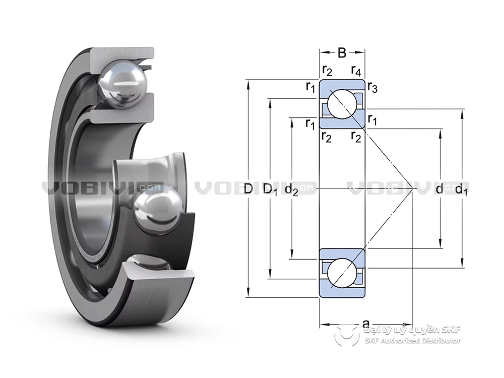 Vòng bi 7311 BECBJ chính hãng SKF
