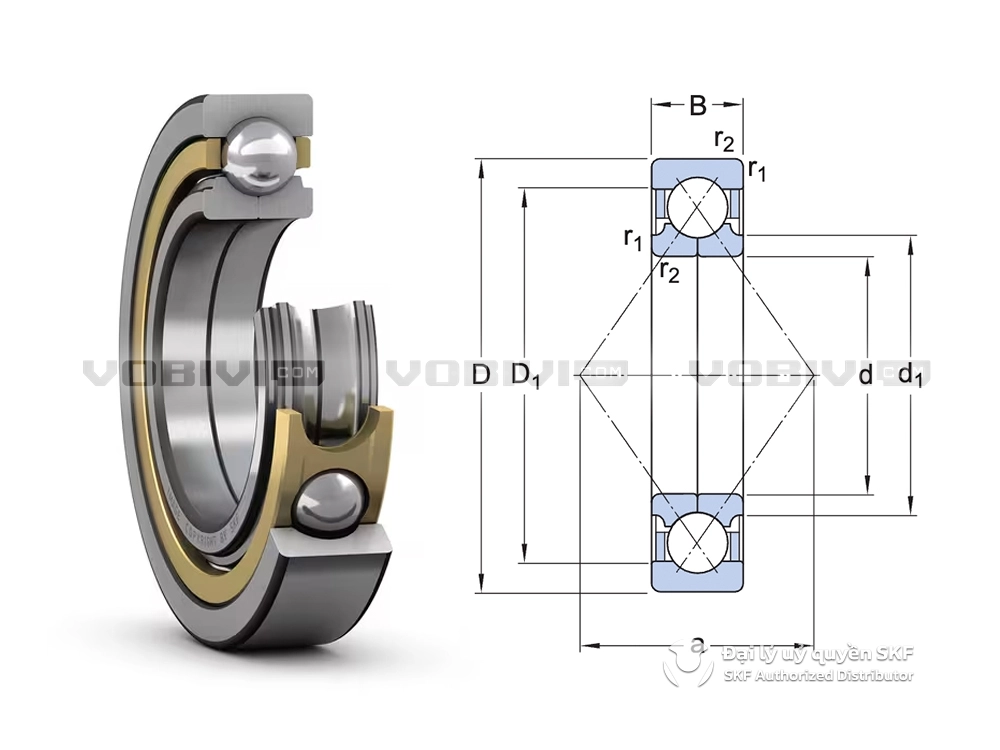 Vòng bi QJ 210 MA chính hãng SKF