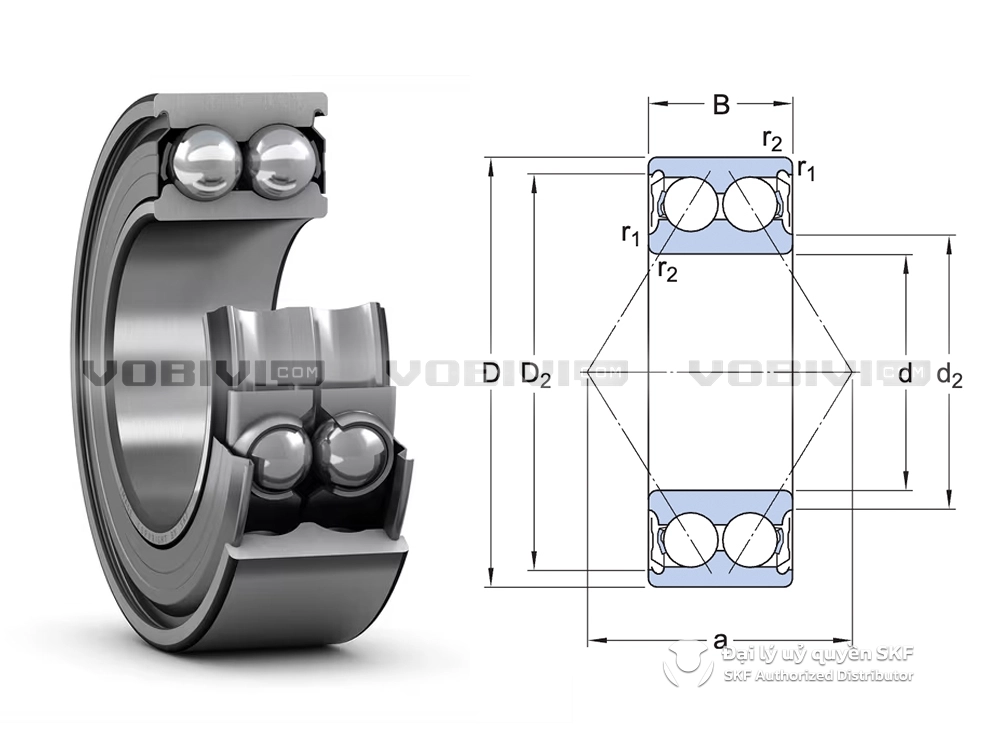 Vòng bi 3210 A-2Z chính hãng SKF