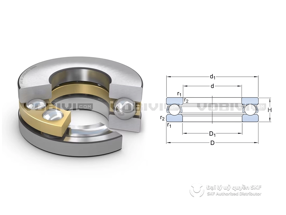Vòng bi SKF 51132 M chính hãng