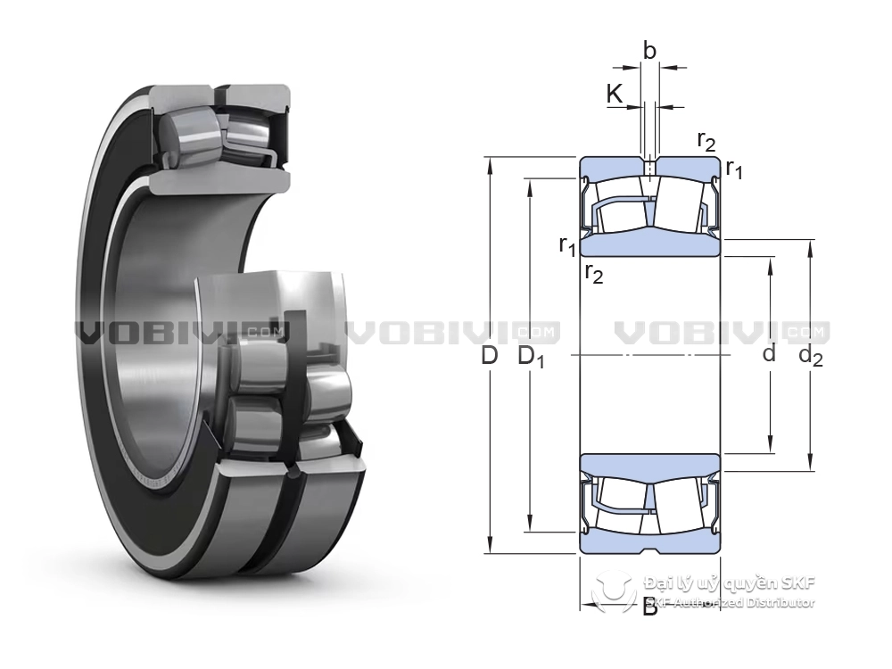 Vòng bi 23220-2RS/C3VT143 chính hãng SKF