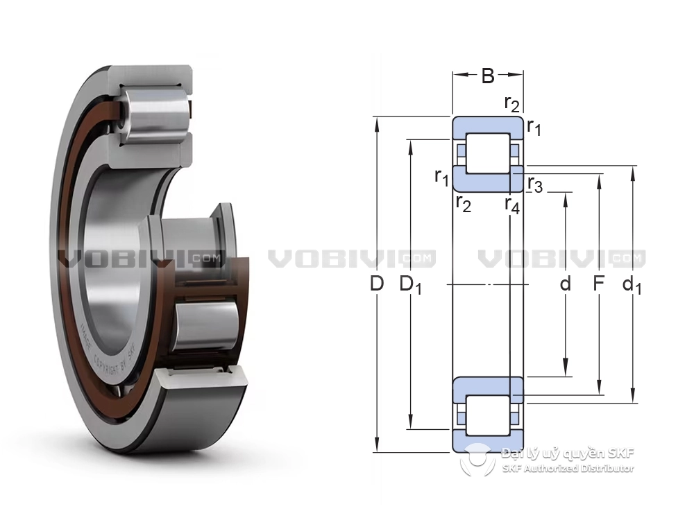 Vòng bi NUP 2207 ECP chính hãng SKF