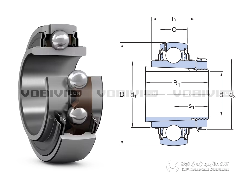 Vòng bi SKF YSA 206-2FK