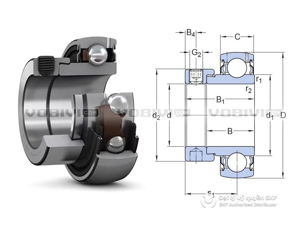 Vòng bi SKF YET 207-104