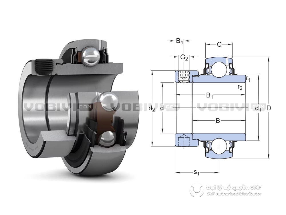Vòng bi SKF YEL 208-2F chính hãng