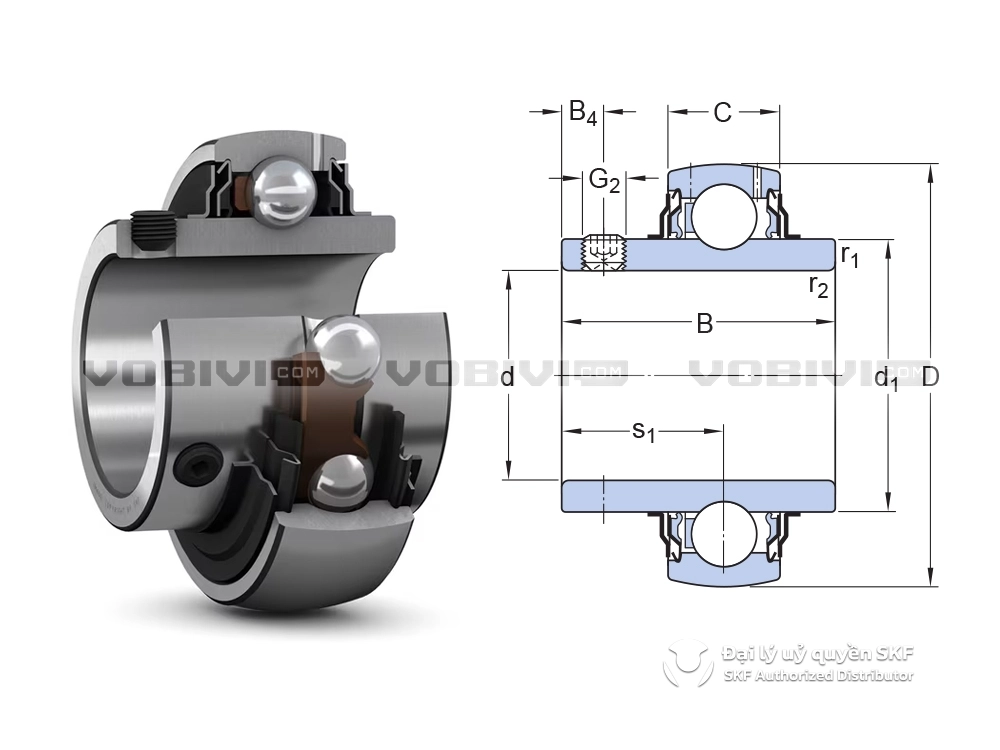 Vòng bi UC 210 chính hãng SKF