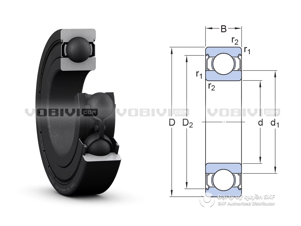 Vòng bi 6004-2Z/VA201 chính hãng SKF