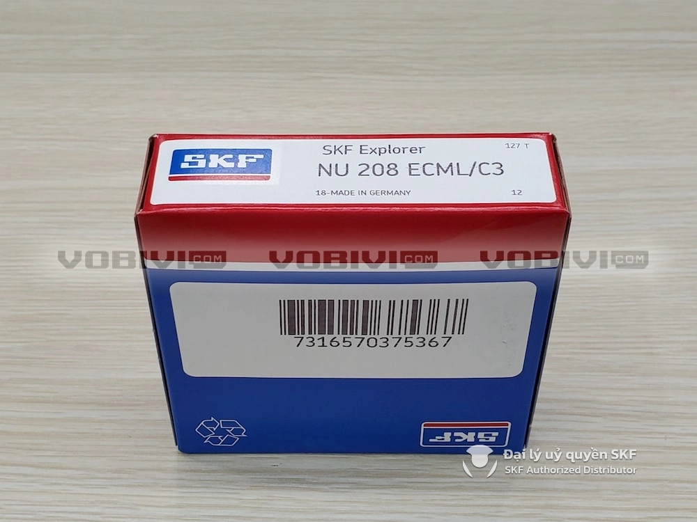 Vòng bi SKF NU 208 ECML/C3 chính hãng