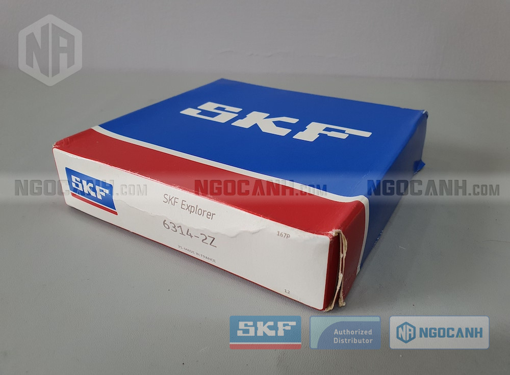 Vòng bi SKF 6314-2Z với cấu tạo 2 nắp chắn mỡ bằng sắt cho độ bền cao