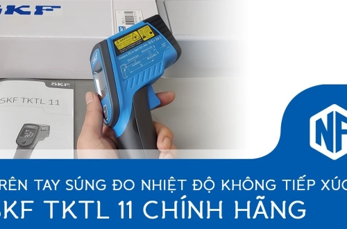 Trên tay súng đo nhiệt độ không tiếp xúc SKF TKTL 11
