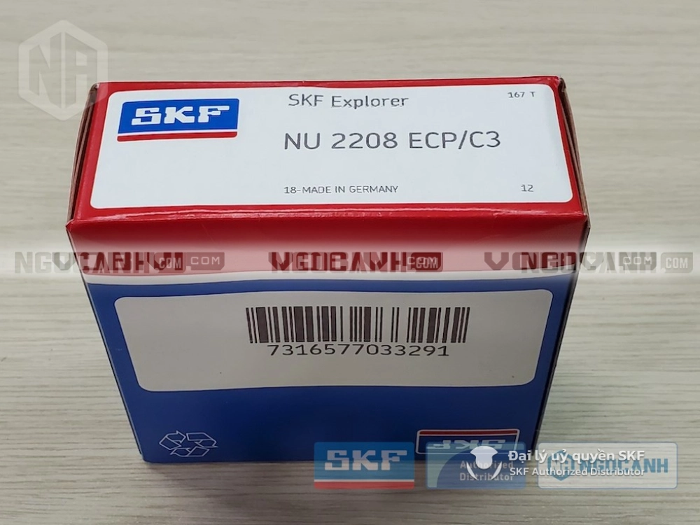 Vòng bi SKF NU 2208 ECP/C3 chính hãng