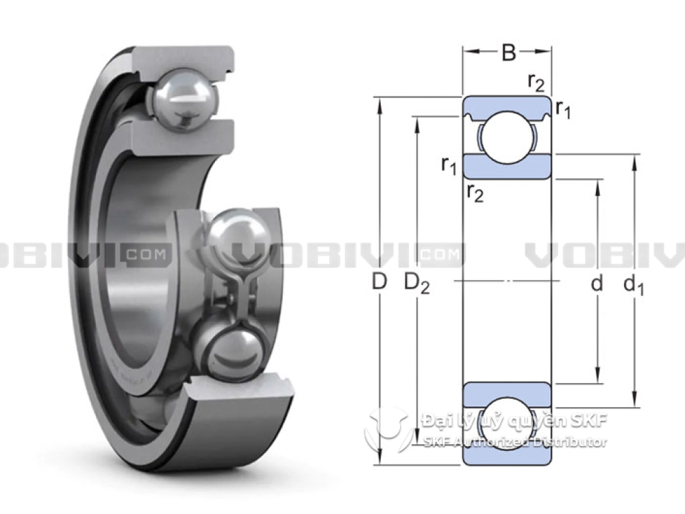 Vòng bi SKF 6309/C3