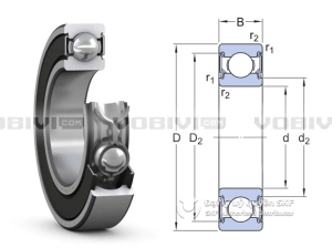 Vòng bi SKF 62204-2RS1 chính hãng Vòng bi SKF 62204-2RS1