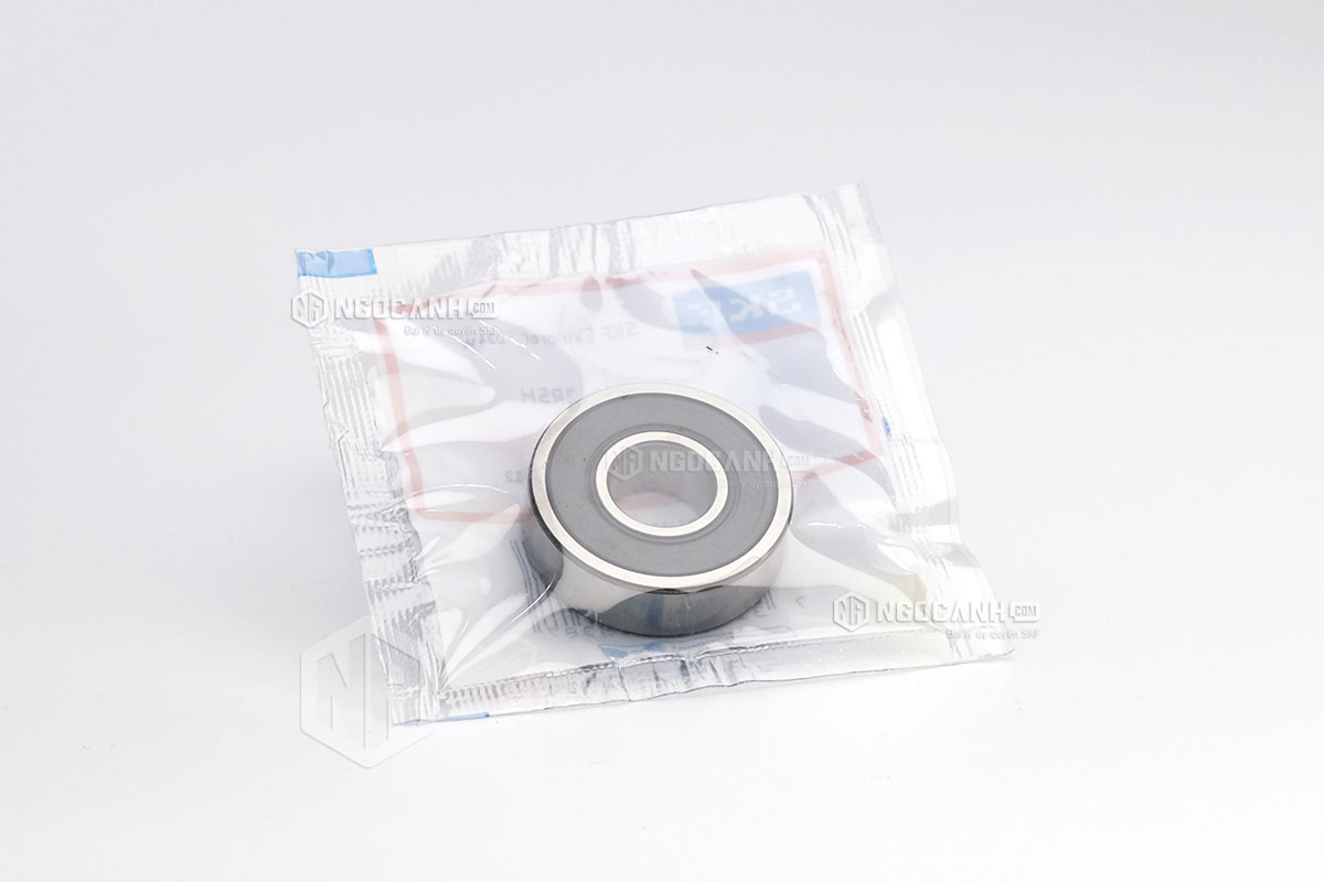 Vòng bi SKF 6000-2RSH/C3 sử dụng 2 nắp chắn mỡ bằng cao su (Ký hiệu 2RSH) có khe hở C3