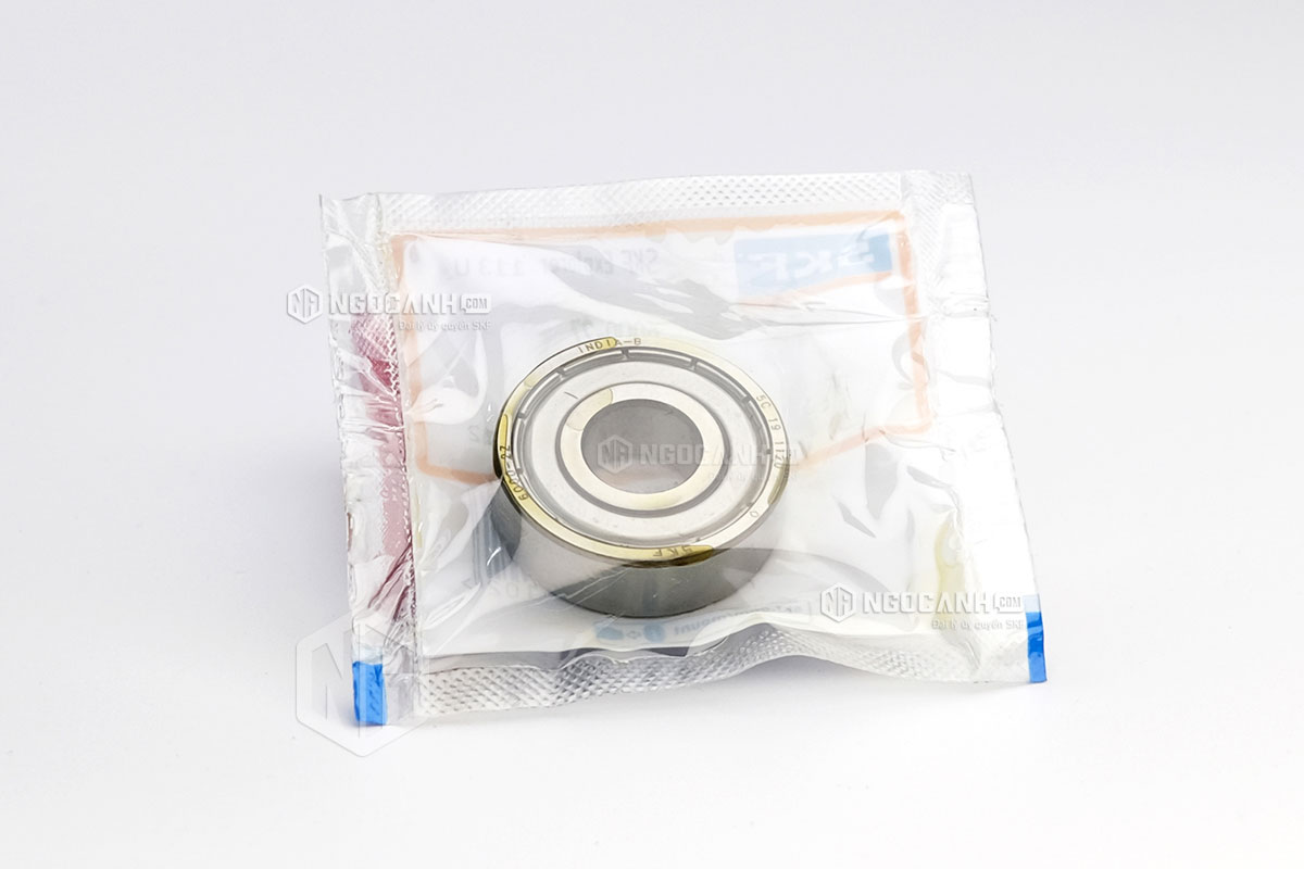 Vòng bi SKF 6000-2Z có cấu tạo sử dụng 2 phớt chắn mỡ bằng thép (Ký hiệu 2Z)