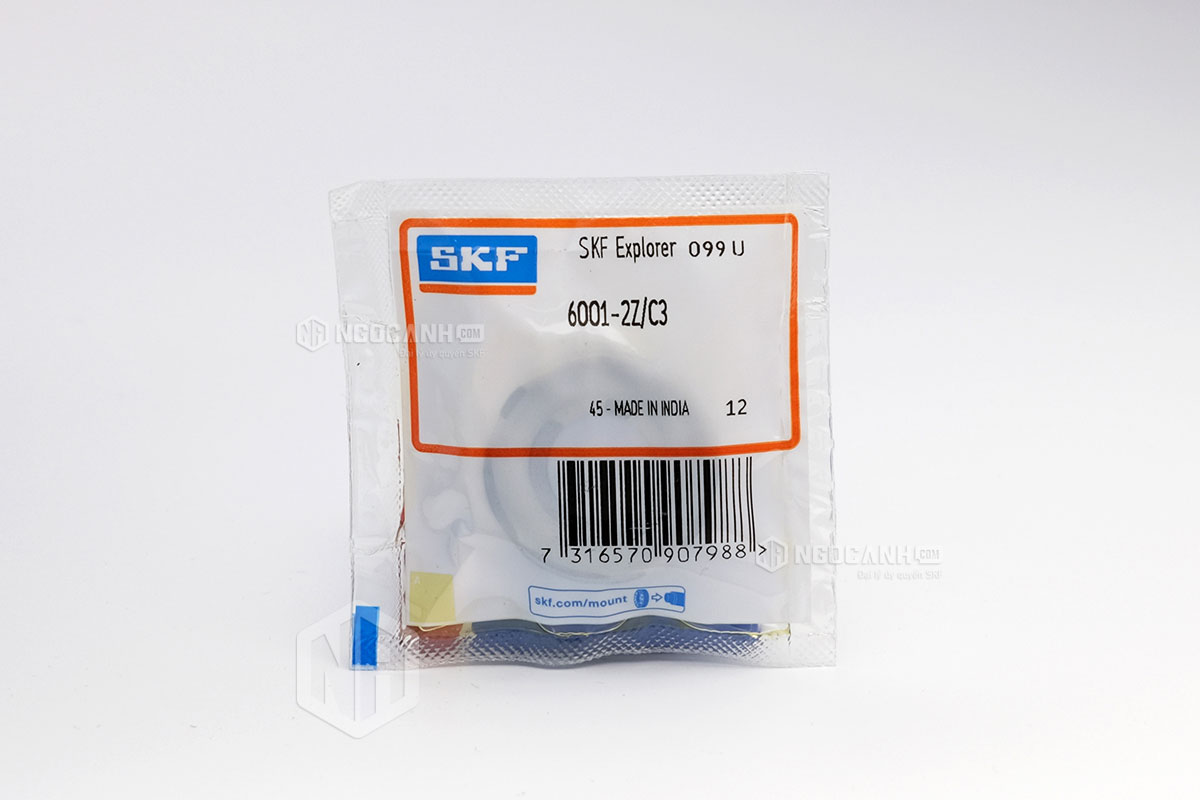 Vòng bi 6001-2Z/C3 thương hiệu SKF do NGOCANH.COM phân phối chính hãng tại thị trường Việt Nam