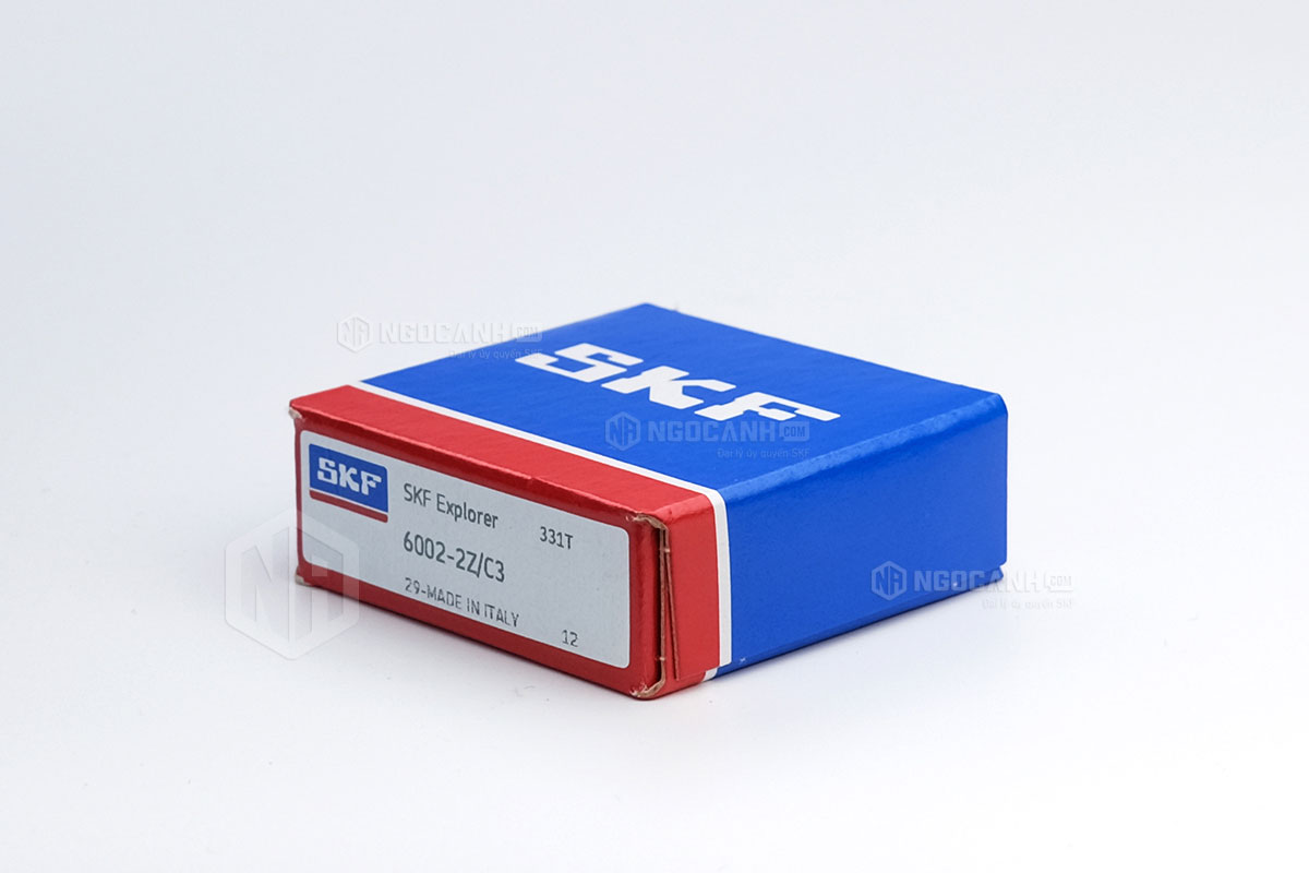 Vòng bi SKF 6002-2Z/C3 có cấu tạo sử dụng 2 phớt chắn mỡ bằng thép (Ký hiệu 2Z) và có khe hở C3