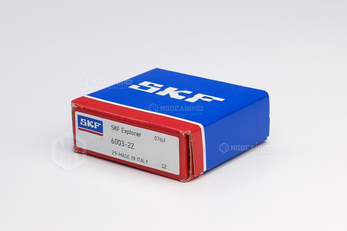 Vòng bi SKF 6003-2Z có cấu tạo sử dụng 2 phớt chắn mỡ bằng thép (Ký hiệu 2Z)