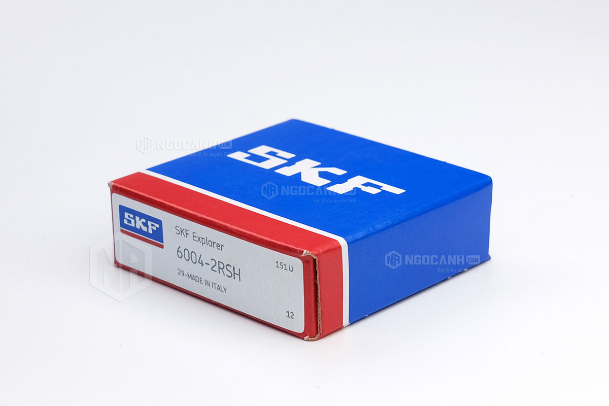 Vòng bi SKF 6004-2RSH có cấu tạo sử dụng 2 phớt chắn mỡ bằng cao su (Ký hiệu 2RSH)