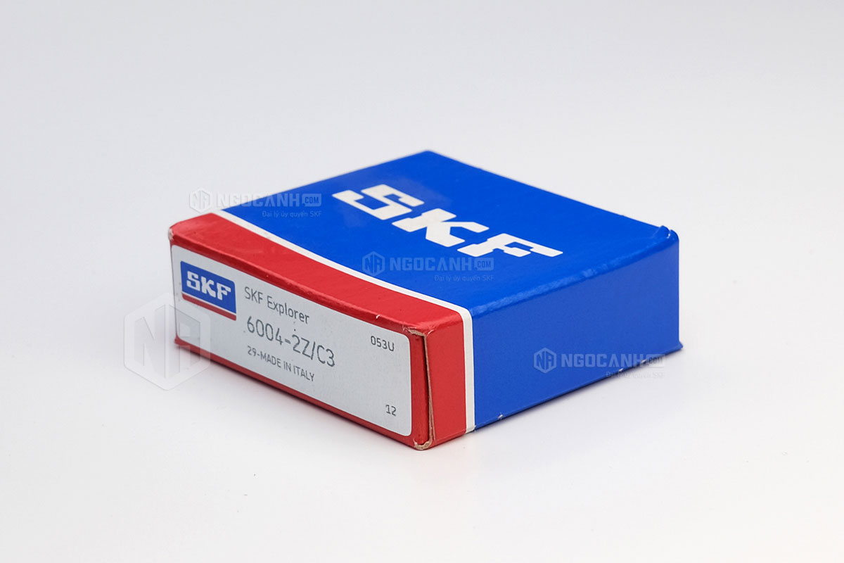 Vòng bi SKF 6004-2Z/C3 có cấu tạo sử dụng 2 phớt chắn mỡ bằng thép (Ký hiệu 2Z) và có khe hở C3