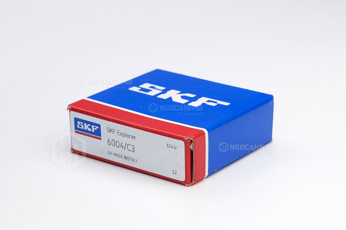 Vòng bi SKF 6004/C3 cấu tạo không sử dụng phớt chắn mỡ và có khe hở C3