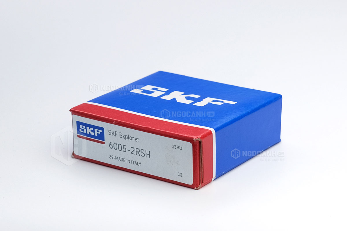 Vòng bi SKF 6005-2RSH có cấu tạo sử dụng 2 phớt chắn mỡ bằng cao su (Ký hiệu 2RSH)