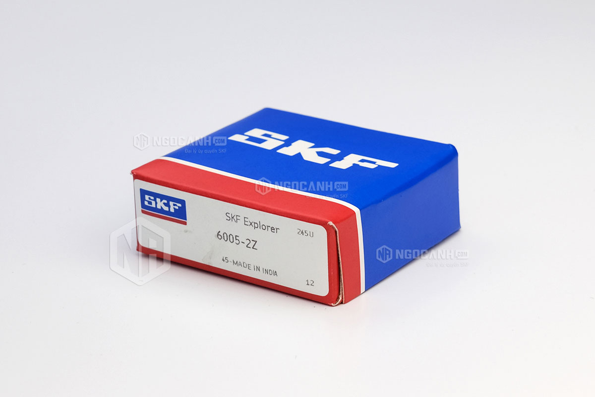 Vòng bi SKF 6005-2Z có cấu tạo sử dụng 2 phớt chắn mỡ bằng thép (Ký hiệu 2Z)