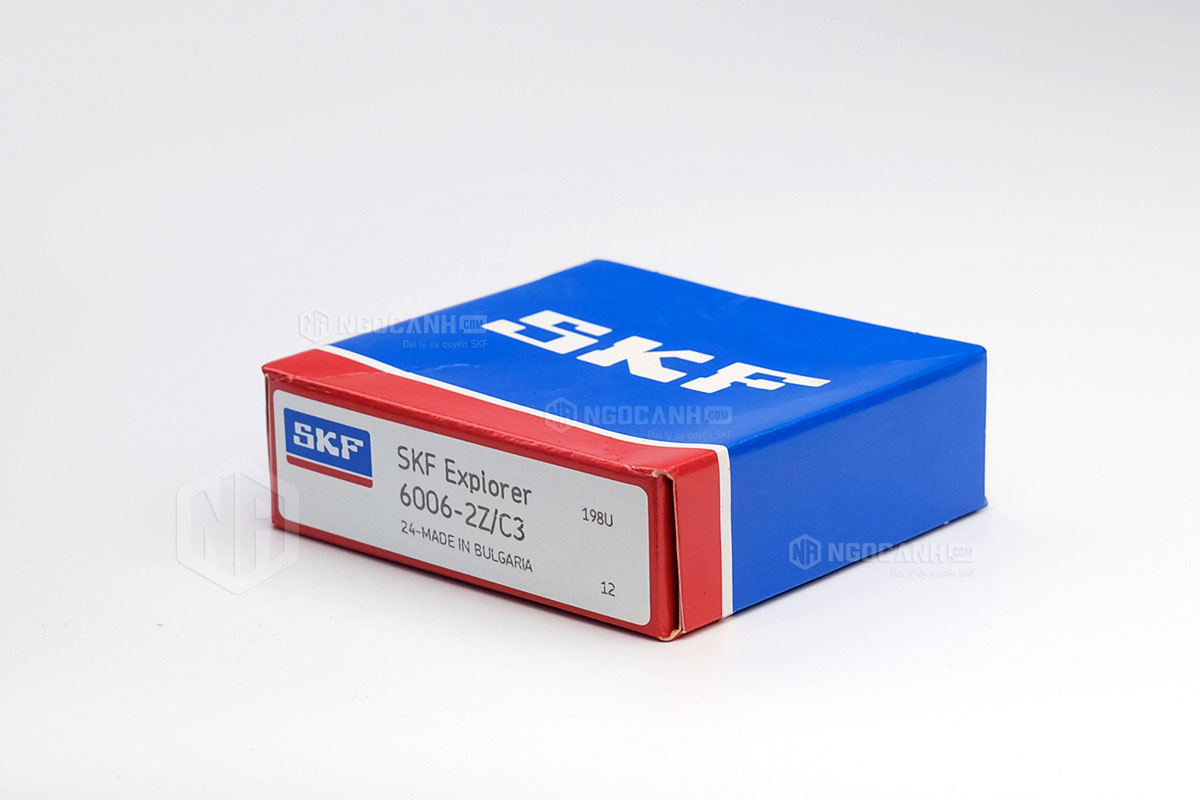 Vòng bi SKF 6006-2Z/C3 có cấu tạo sử dụng 2 phớt chắn mỡ bằng thép (Ký hiệu 2Z) và có khe hở C3