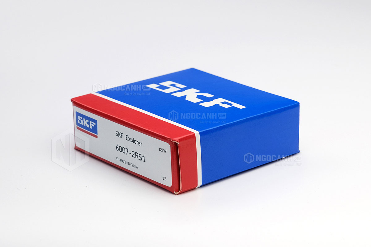 Vòng bi SKF 6007-2RS1 có cấu tạo sử dụng 2 phớt chắn mỡ bằng cao su (Ký hiệu 2RS1)