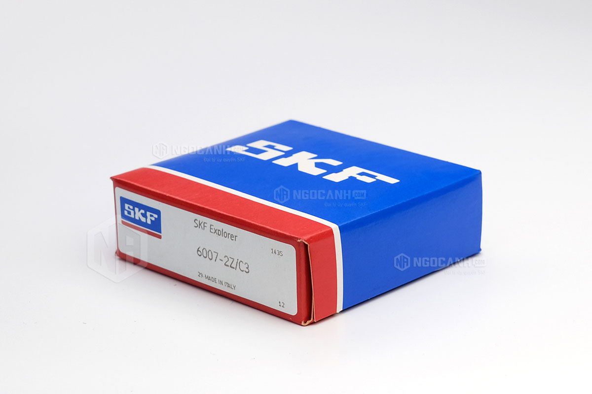 Vòng bi SKF 6007-2Z/C3 có cấu tạo sử dụng 2 phớt chắn mỡ bằng thép (Ký hiệu 2Z) và có khe hở C3