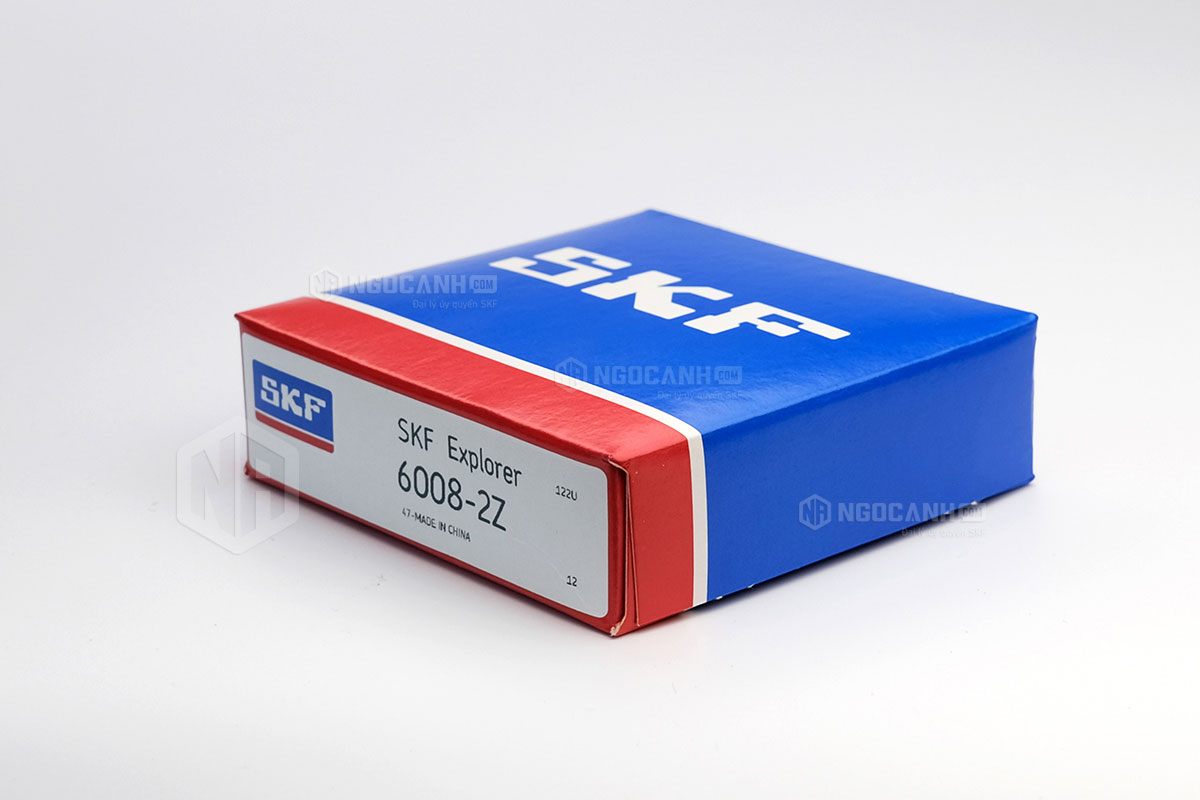Vòng bi SKF 6008-2Z có cấu tạo sử dụng 2 phớt chắn mỡ bằng thép (Ký hiệu 2Z)