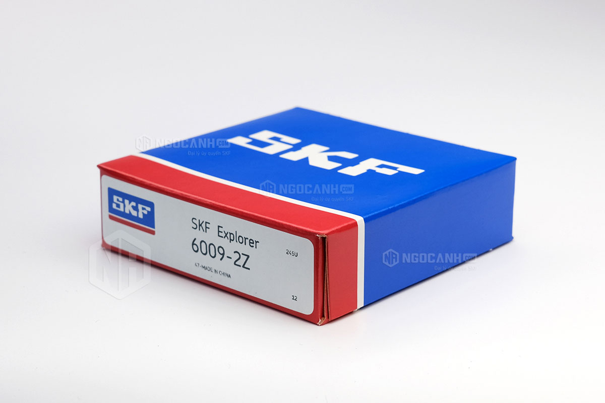 Vòng bi SKF 6009-2Z có cấu tạo sử dụng 2 phớt chắn mỡ bằng thép (Ký hiệu 2Z)