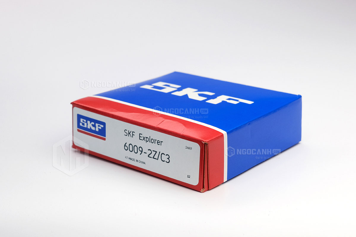 Vòng bi SKF 6009-2Z/C3 có cấu tạo sử dụng 2 phớt chắn mỡ bằng thép (Ký hiệu 2Z) và có khe hở C3