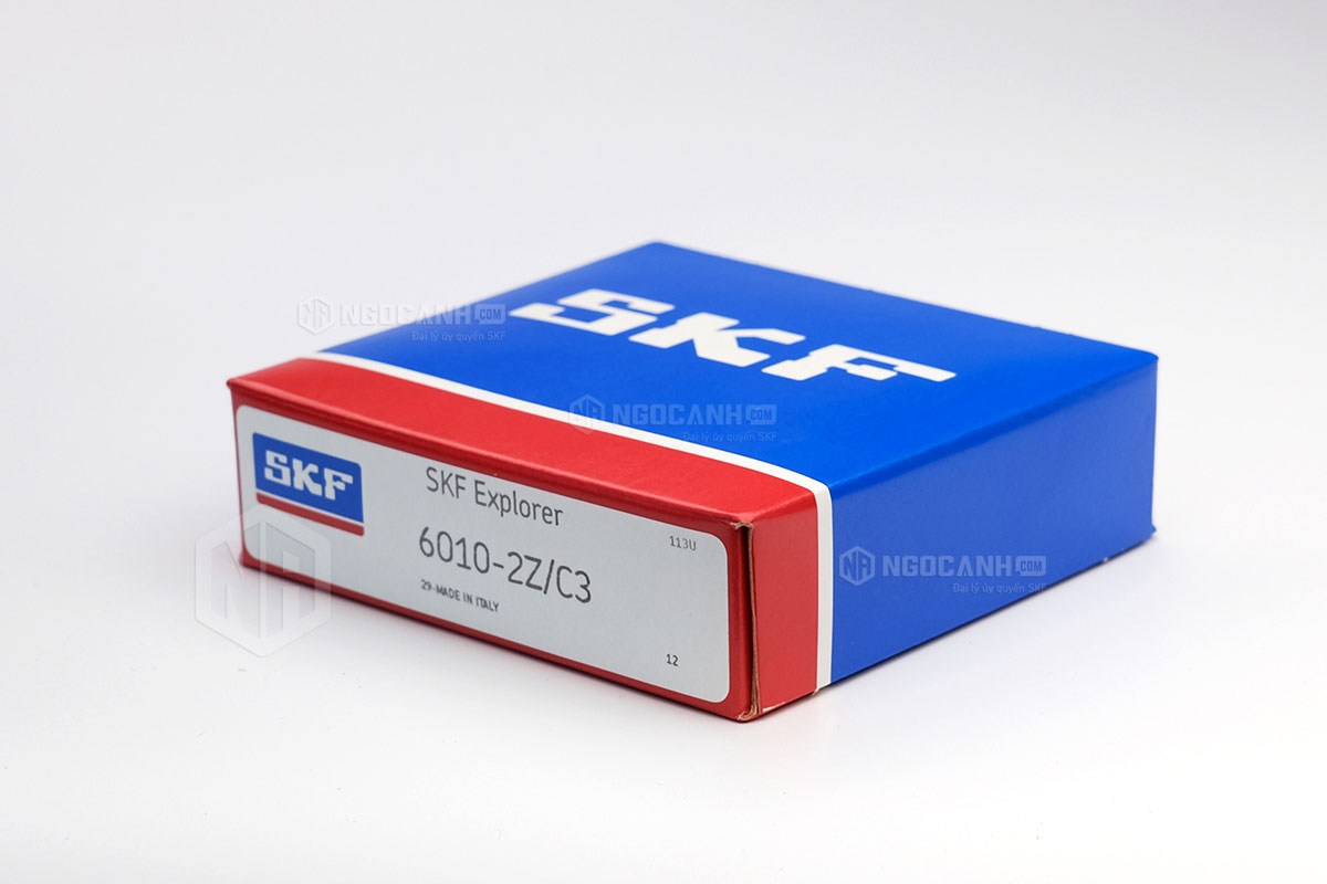 Vòng bi SKF 6010-2Z/C3 có cấu tạo sử dụng 2 phớt chắn mỡ bằng thép (Ký hiệu 2Z) và có khe hở C3