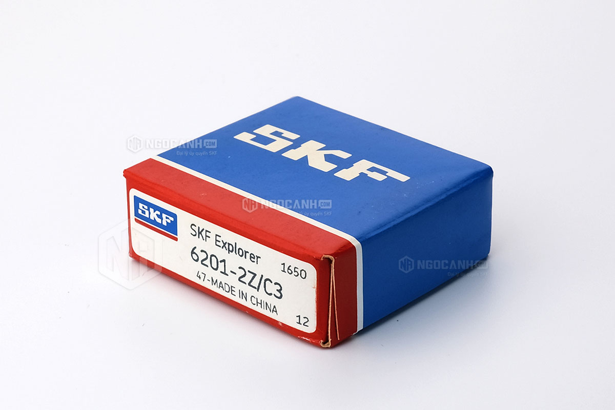 Vòng bi SKF 6201-2Z/C3 có cấu tạo sử dụng 2 phớt chắn mỡ bằng thép (Ký hiệu 2Z) và có khe hở C3
