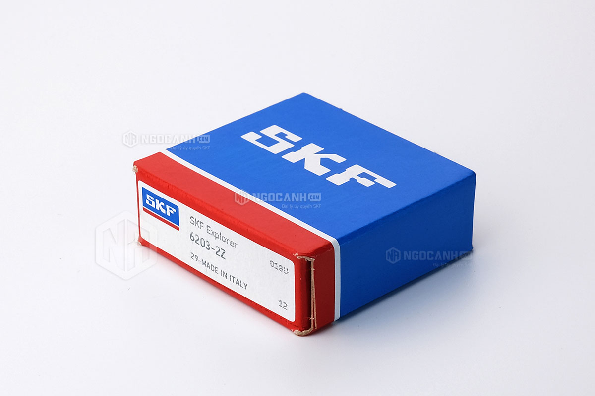 Vòng bi SKF 6203-2Z có cấu tạo sử dụng 2 phớt chắn mỡ bằng thép (Ký hiệu 2Z)